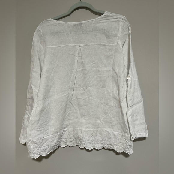 Terzi Millennio Linen Tunic Top Size Small Made in Italy Coastal Beach - Picture 2 of 8